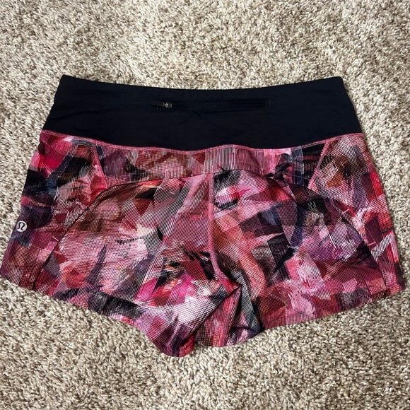 Lululemon Run Times Short II *4" Sun Dazed Multi Pink / Super Dark - Picture 2 of 3